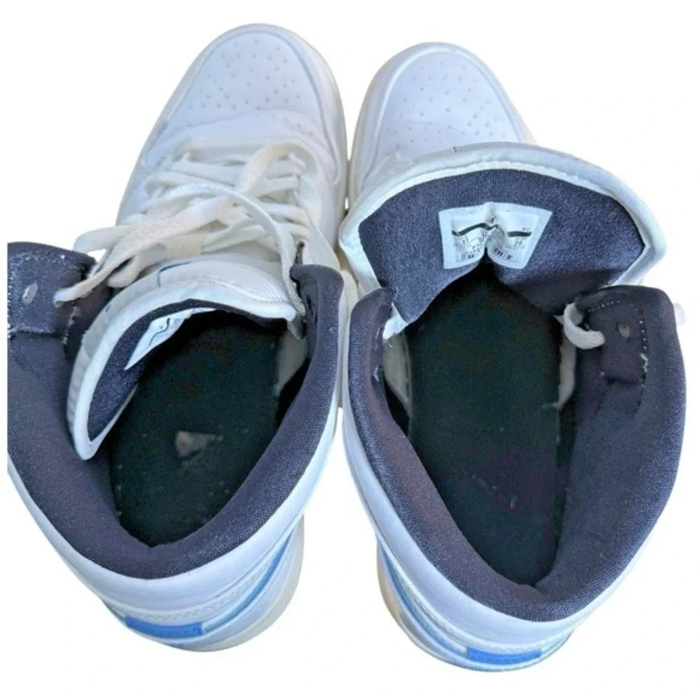 Nike Air Jordan 1 Mid Mens 11 Pre-Owned Sneakers White Legend Blue 554724-127
